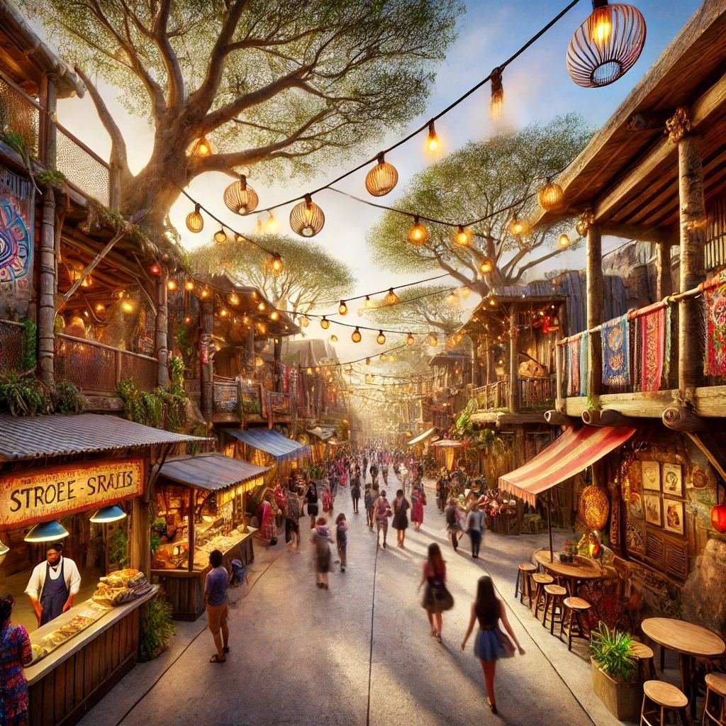 Lively Carnival Street at Vizraama